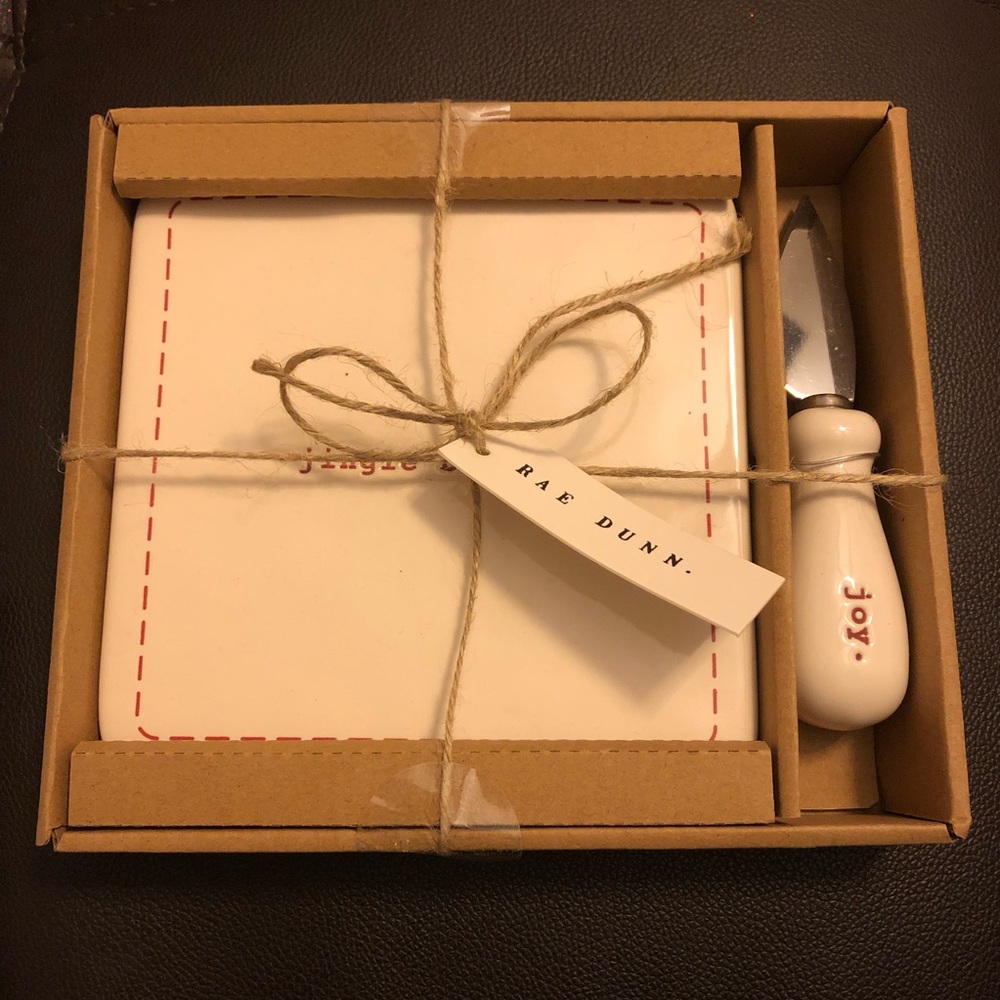 NEW Rae Dunn Jingle Bells Joy Cheese Plate